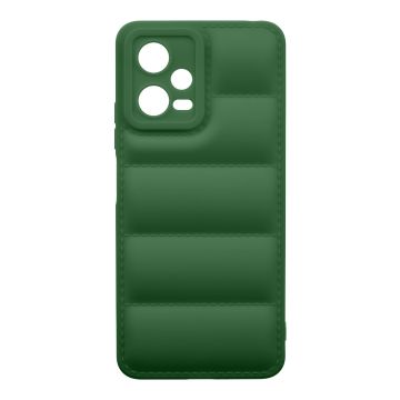 Husa de protectie telefon Puffy OBAL:ME pentru Xiaomi Redmi Note 12 5G, Poliuretan, Verde Inchis