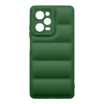 Husa de protectie telefon Puffy OBAL:ME pentru Xiaomi Redmi Note 12 Pro 5G, Poliuretan, Verde Inchis