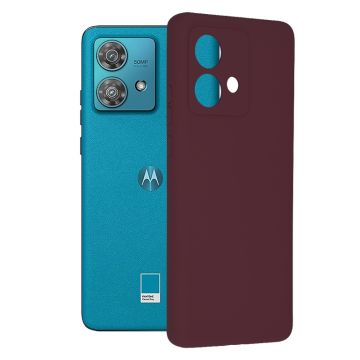 Husa de telefon compatibila Motorola Edge 40 Neo, Tech Microfibra, Camera Extra Pro, Plum Violet