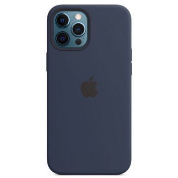 Husa telefon Apple pentru iPhone 12/12 Pro, MagSafe, Silicon, Deep Navy