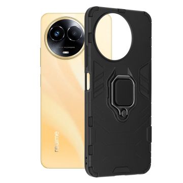 Husa telefon pentru Realme 11, Inel Magnetic tip Suport, Negru