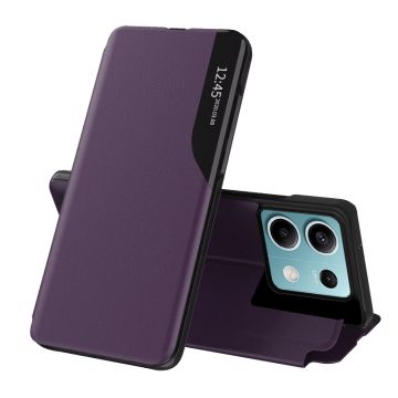 Husa Tip Carte compatibila Xiaomi Redmi Note 13 5G, Stand View, Purple