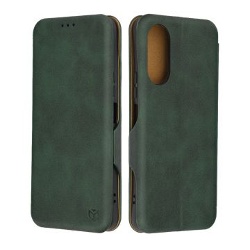 Husa tip carte pentru Honor X5 Plus, Techsuit, Inchidere Magnetica, Green