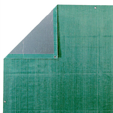 Prelata tesuta grea Guttaplane rezistenta UV, 10 x 12 m, verde/argintiu