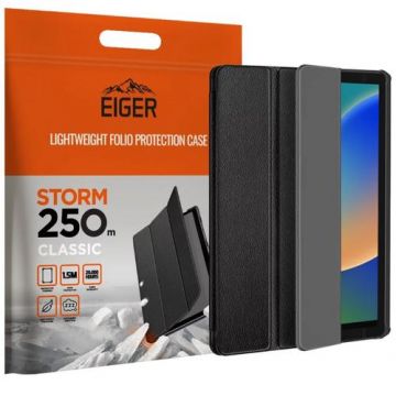 Husa Book Cover Eiger Storm 250m Classic EGSR00127, pentru Apple iPad 10.9inch (Negru)
