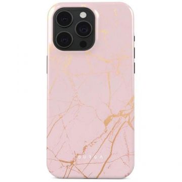 Husa Burga Dual Layer Peachy Gold compatibila cu iPhone 15 Pro