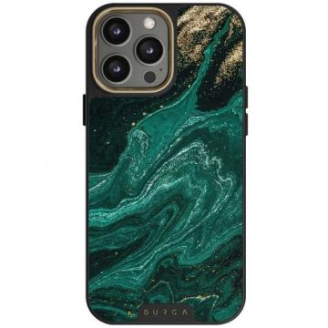Husa Burga Elite Gold Emerald Pool compatibila cu iPhone 14 Pro Max