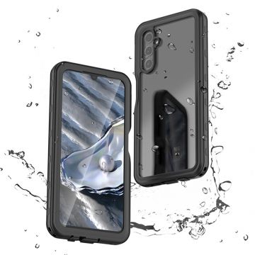 Husa de protectie telefon rezistenta la apa UIQ Waterproof, IP68, rezistent la socuri, compatibila cu Samsung Galaxy A14 4G / A14 5G, Negru