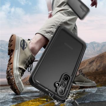 Husa de protectie telefon rezistenta la apa UIQ Waterproof, IP68, rezistent la socuri, compatibila cu Samsung Galaxy A35 5G, Negru