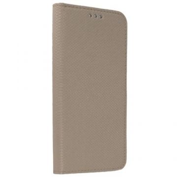 Husa Lemontti Book Smart Magnet compatibila cu Samsung Galaxy A55, Auriu
