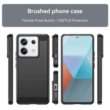 Husa Lemontti Carbon Pro pentru Xiaomi Redmi Note 13 5G, Negru