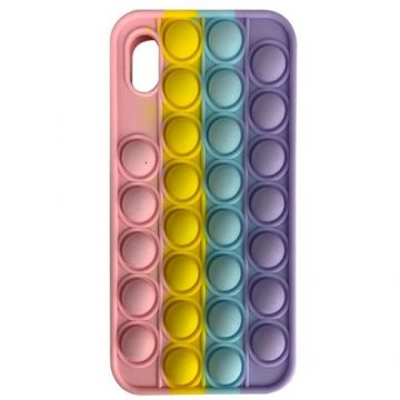 Husa Lemontti Pop it compatibila cu iPhone XR, Multicolor