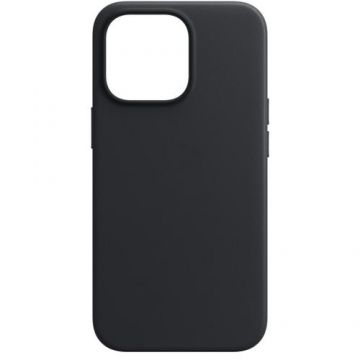 Husa MagSafe pentru Apple iPhone 13 Pro Max, OEM, Leather Mag, Neagra