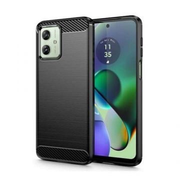 Husa pentru Motorola Moto G04, OEM, Carbon Pro, Neagra