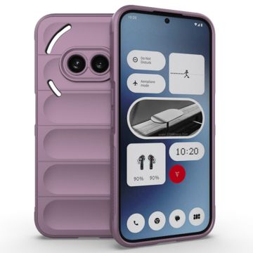 Husa pentru Nothing Phone (2a), Antisoc, Margini cu Striatii, Design Minimalist, Purple