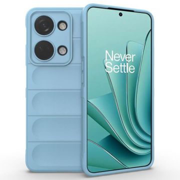 Husa pentru OnePlus Nord 3, Antisoc, Margini cu Striatii, Design Minimalist, Bleu