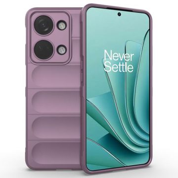 Husa pentru OnePlus Nord 3, Antisoc, Margini cu Striatii, Design Minimalist, Purple