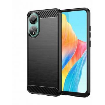 Husa pentru Oppo A38, OEM, Carbon Pro, Neagra