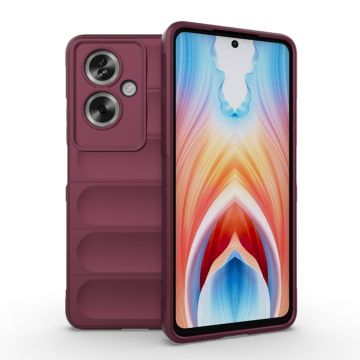 Husa pentru Oppo A79 5G / OnePlus Nord N30 SE, Antisoc, Margini cu Striatii, Design Minimalist, Bordeaux