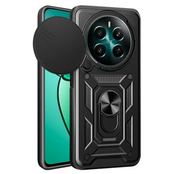 Husa pentru Realme 12 Plus, Slide si Snap, Magnetic Ring, Negru