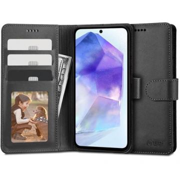 Husa pentru Samsung Galaxy A55 5G A556, Tech-Protect, Wallet, Neagra