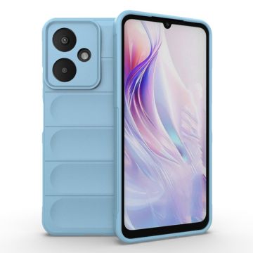 Husa pentru Xiaomi Redmi 13C 5G / Poco M6, Antisoc, Margini cu Striatii, Design Minimalist, Bleu