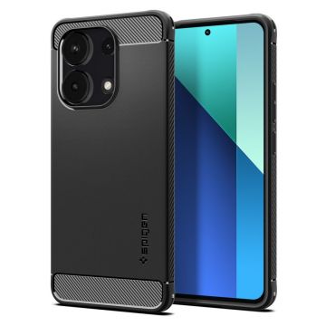 Husa pentru Xiaomi Redmi Note 13 4G, Spigen Rugged Armor, Black