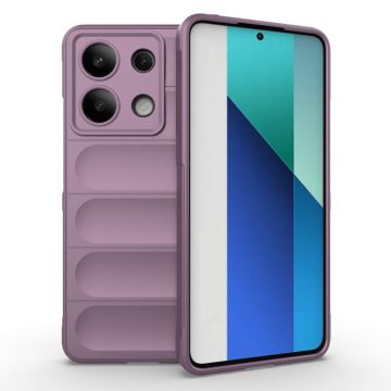 Husa pentru Xiaomi Redmi Note 13 5G, Antisoc, Margini cu Striatii, Design Minimalist, Purple