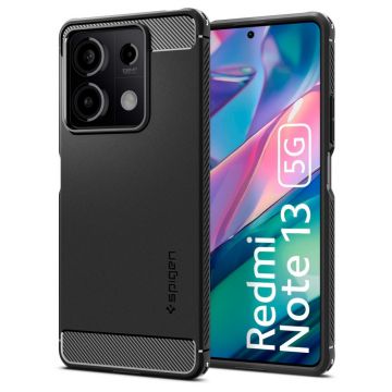 Husa pentru Xiaomi Redmi Note 13 5G Spigen Rugged Armor, Black