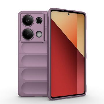 Husa pentru Xiaomi Redmi Note 13 Pro 4G / Poco M6 Pro 4G, Antisoc, Margini cu Striatii, Design Minimalist, Purple