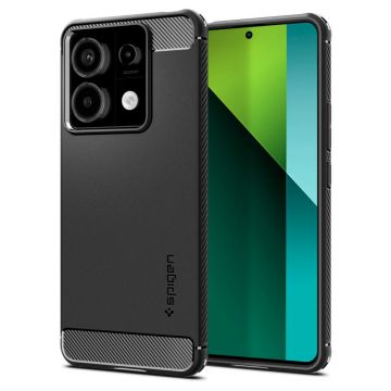 Husa pentru Xiaomi Redmi Note 13 Pro 5G / Poco X6, Spigen Rugged Armor, Black