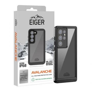 Husa Protectie 360 Eiger Avalanche pentru Samsung Galaxy S24 Ultra (Negru)