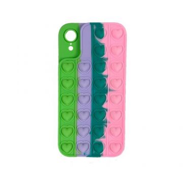 Husa Protectie Spate Lemontti Heart Pop it LEMHHPIXRM5 pentru Apple iPhone XR (Multicolor)