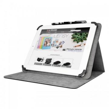 Husa TnB Travel, pentru tablete de 10inch + Stylus (Negru/Gri)