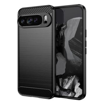 Husa Carbon compatibila Google Pixel 9, Tech Protects, Negru