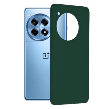 Husa de telefon compatibila OnePlus 12R, Tech Microfibra, Camera Extra Pro, Dark Green