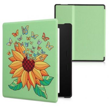 Husa kwmobile pentru Amazon Kindle Oasis 10, Piele ecologica, Multicolor, 49417.23