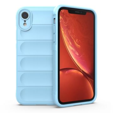 Husa pentru iPhone XR, Antisoc, Margini cu Striatii, Design Minimalist, Bleu