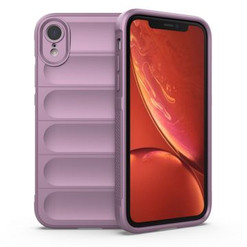 Husa pentru iPhone XR, Antisoc, Margini cu Striatii, Design Minimalist, Purple