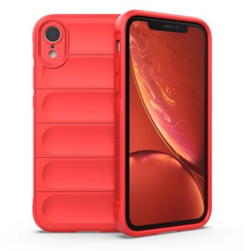 Husa pentru iPhone XR, Antisoc, Margini cu Striatii, Design Minimalist, Red