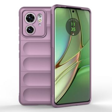 Husa pentru Motorola Edge 40 / Edge (2023), Antisoc, Margini Striatii, Design Minimalist, Purple