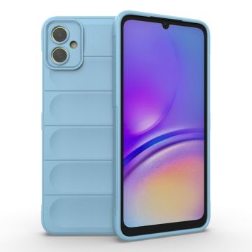 Husa pentru Samsung Galaxy A05, Antisoc, Margini Striatii, Design Minimalist, Bleu