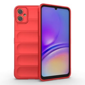 Husa pentru Samsung Galaxy A05, Antisoc, Margini Striatii, Design Minimalist, Red