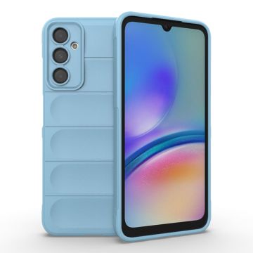 Husa pentru Samsung Galaxy A05s, Antisoc, Margini Striatii, Design Minimalist, Bleu