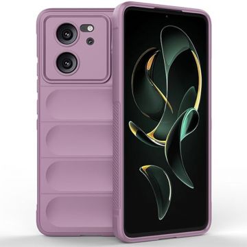 Husa pentru Xiaomi 13T / 13T Pro, Antisoc, Margini Striatii, Magic Shield, Purple
