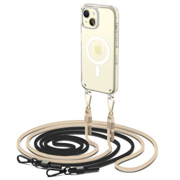 Husa Tech-Protect FlexAir Chain MagSafe pentru Apple iPhone 15 Negru & Bej