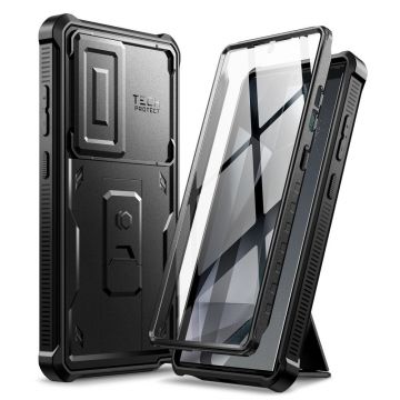 Husa Tech-Protect Kevlar Cam+ pentru Samsung Galaxy S24 Ultra Negru