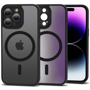 Husa Tech-Protect Magmat Cam+ MagSafe pentru Apple iPhone 15 Pro Max Negru Mat