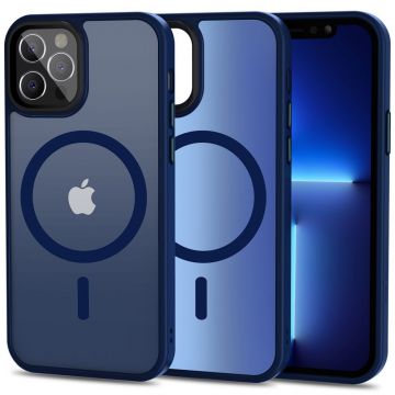 Husa Tech-Protect Magmat MagSafe pentru Apple iPhone 12/12 Pro Matte Albastru inchis