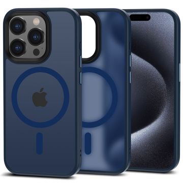 Husa Tech-Protect Magmat MagSafe pentru Apple iPhone 15 Pro Matte Albastru inchis